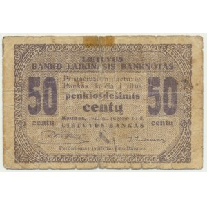 Lithuania, 50 Centu 1922