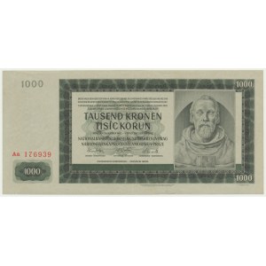 Czechy i Morawy, 1.000 koron 1942 - II emisja -