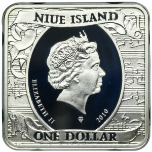 Niue, Elżbieta II, 1 Dolar 2010 - Chopin