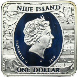 Niue, Elżbieta II, 1 Dolar 2010 - Chopin