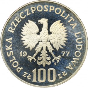 SAMPLE, 100 zlatých 1977 Wladyslaw Reymont, hlava vľavo