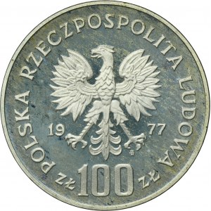 SAMPLE, 100 zlatých 1977 Wladyslaw Reymont, hlava vpravo