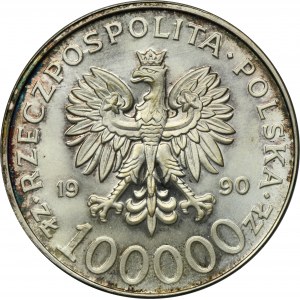 100.000 złotych 1990 Solidarność - TYP A