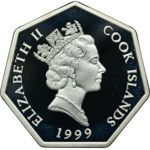 Cook Islands, Elizabeth II, 5 Dollars 2000 - Millennium