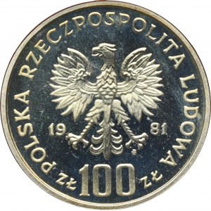 PRÓBA, 100 złotych 1981 Kościół Mariacki w Krakowie