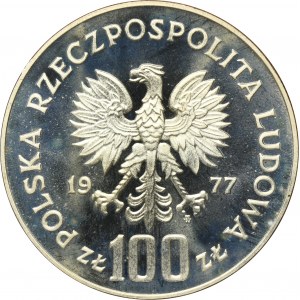 PRÓBA, 100 złotych 1977 Ochrona Środowiska Żubr