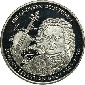 Germany, Medal from the Great German Musicians series, Johann Sebastian Bach