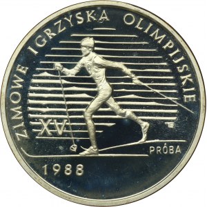 PRÓBA, 1.000 złotych 1987 XV Zimowe Igrzyska Olimpijskie 1988