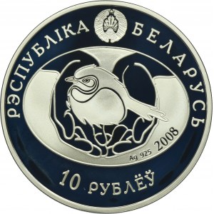 Białoruś, 10 Rubli Öskemen 2008 - Wielka Biała Czapla