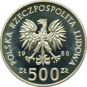 500 złotych 1988 XIV Mistrzostwa Świata w Piłce Nożnej Włochy 1990