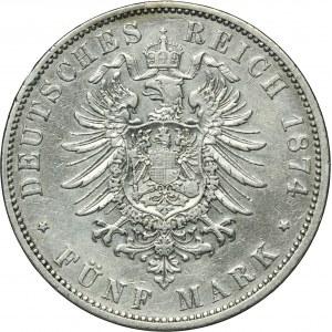 Niemcy, Królestwo Prus, Wilhelm I, 5 Marek Berlin 1874 A