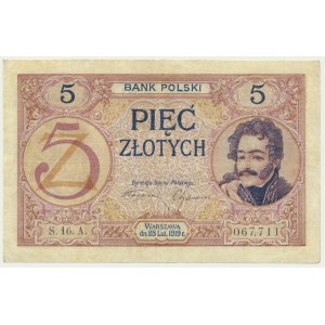 5 złotych 1919 - S.16. A. -