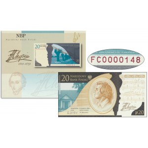 20 złotych 2010 - Fryderyk Chopin - FC 0000148 - niski numer