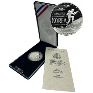 USA, 1 Philadelphia Dollar 1991 P - Korean War