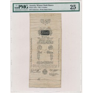 Austria, 5 guldenów 1796 - PMG 25 - RZADKIE