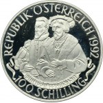 Austria, II Republic, 100 Schilling Wien 1992 - Emperor Karl V