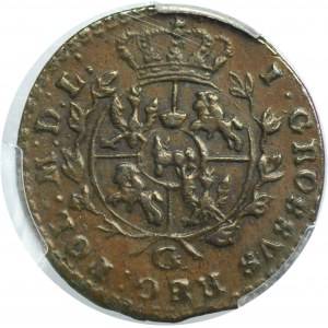 Poniatowski, Grosz Kraków 1767 G - PCGS AU55