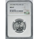 2 złote 1971 Jagody - NGC MS67