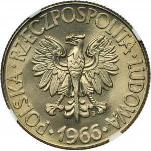 10 złotych 1966 Kościuszko - NGC MS66