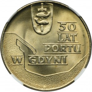 10 zlatých 1972 50 rokov prístavu Gdynia - NGC MS67