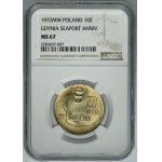 10 gold 1972 50 Years of the Port of Gdynia - NGC MS67