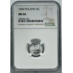 5 groszy 1960 - NGC MS66