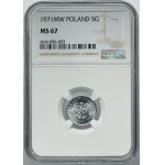 5 groszy 1971 - NGC MS67