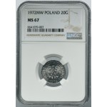 20 groszy 1972 - NGC MS67