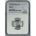 50 groszy 1957 - NGC MS67