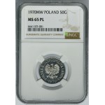 50 groszy 1970 - NGC MS65 PROOF LIKE - jak lustrzanka