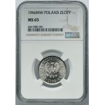 1 złoty 1966 - NGC MS65