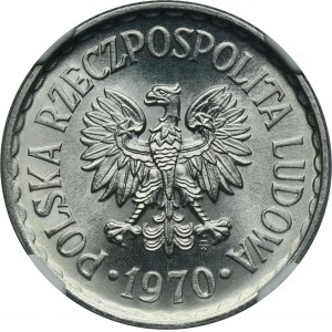 1 złoty 1970 - NGC MS67 - RZADSZY