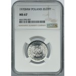 1 złoty 1970 - NGC MS67 - RZADSZY