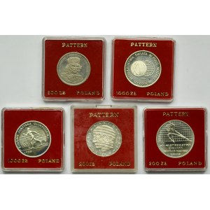 Set, PRL SAMPLE, 200 zloty and 1,000 zloty 1976-1987 (5 pieces).
