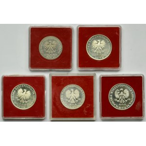 Zestaw, PRÓBY PRL, 200 złotych i 1.000 złotych 1976-1987 (5 szt.)