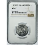 1 złoty 1987 - NGC MS67