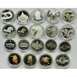 Set, Belarus, Kazahstan and Mongolia, Mix of coins (19 pcs.)