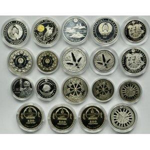 Set, Belarus, Kazahstan and Mongolia, Mix of coins (19 pcs.)