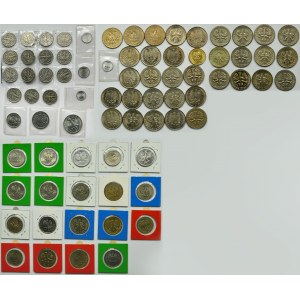Set, Second Republic and People's Republic of Poland, Mix of coins (76 pieces).