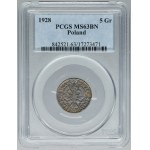 5 pennies 1928 - PCGS MS63 BN