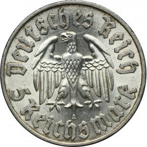 Germany, Weimar Republic, 5 Mark Berlin 1933 A