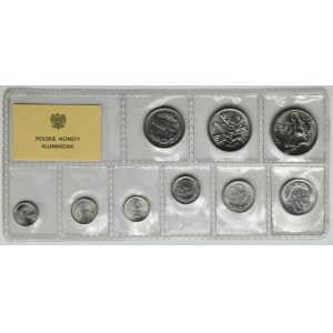 People's Republic of Poland Set, Polish Aluminum Coins 1949-1975 (9 pieces).