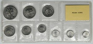 Sada PRL, Poľské hliníkové mince 1949-1975 (9 ks)