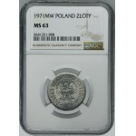 1 złoty 1971 - NGC MS63