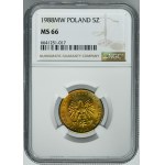 5 gold 1988 - NGC MS66