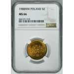5 gold 1988 - NGC MS66