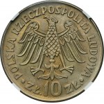 10 złotych 1964 Kazimierz Wielki - NGC MS66 - wypukły napis na awersie