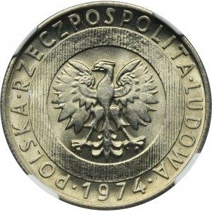 20 złotych 1974 Wieżowiec i kłosy - NGC MS66