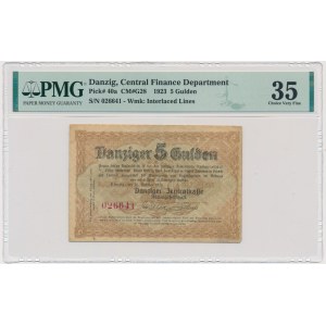 Danzig, 5 Gulden 1923 - October - PMG 35