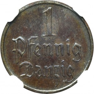 Free City of Danzig, 1 pfennig 1923 - NGC PF64+ BN - PROOF